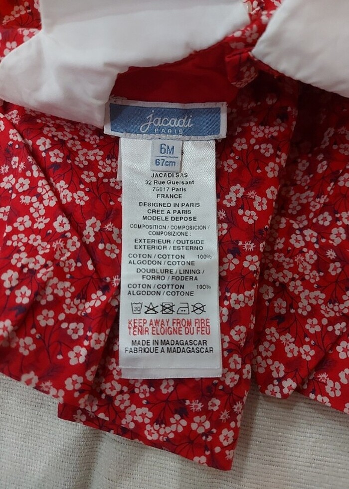 Jacadi baby elbise 6 M - Görsel 3