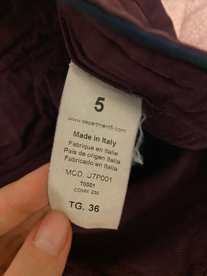 Düğmeli Bordo Keten Erkek Pantolon - Görsel 3