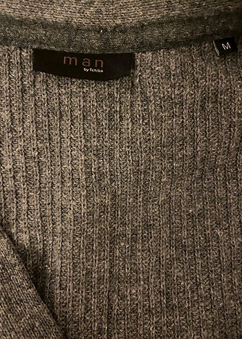 Düğmeli Gri Erkek Hırka - Görsel 2