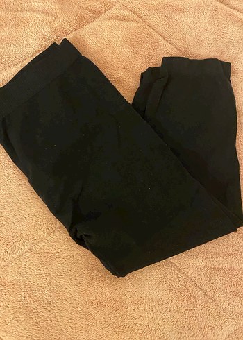 Siyah Kadın Midi Kumaş tayt - Görsel 2