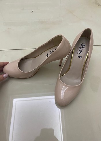 Toz Pembe Parlak Stiletto Kadın Ayakkabı - Görsel 2