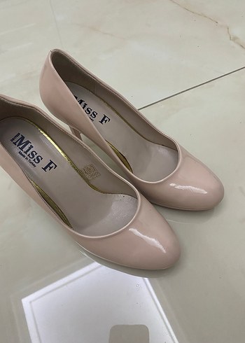 Toz Pembe Parlak Stiletto Kadın Ayakkabı - Görsel 5