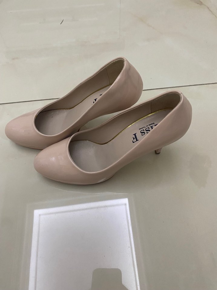 Toz Pembe Parlak Stiletto Kadın Ayakkabı - Görsel 3