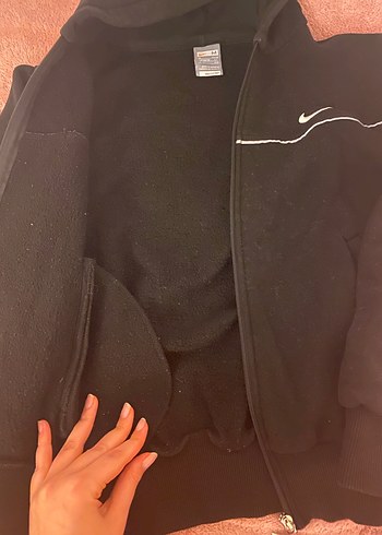 Nike Siyah Fermuarlı Kadın Sweatshirt - Görsel 5