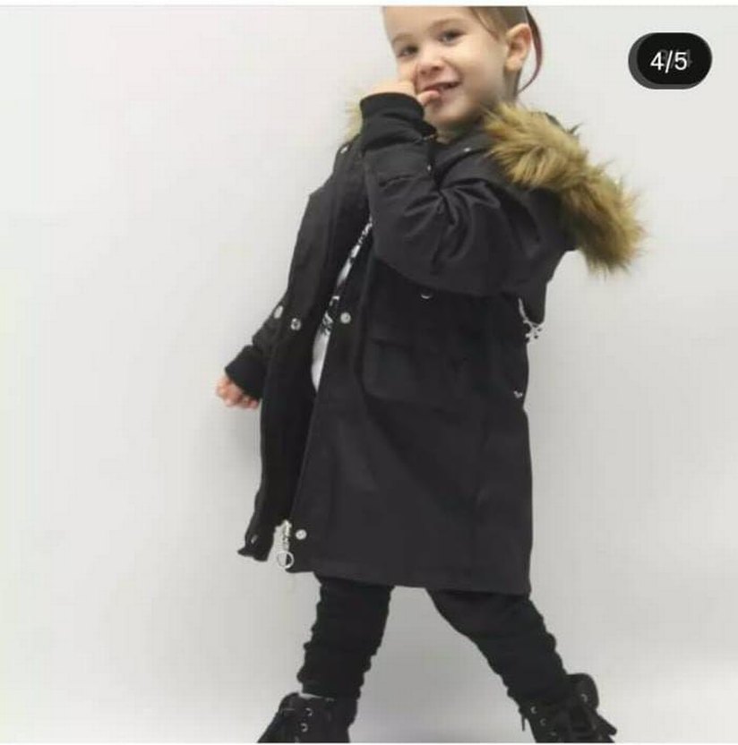 Kürklü unisex Çocuk Mont - Görsel 2