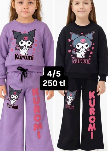 Kız Çocuk Pembe Örgü Sweatshirt ve Eşofman Takımı - Görsel 4