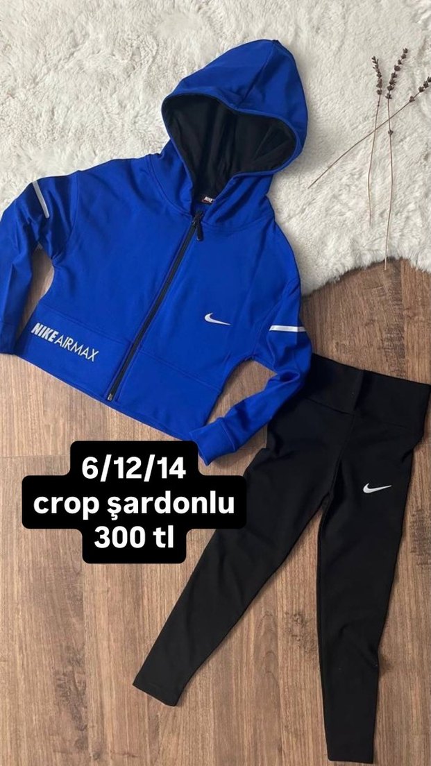 Kız Çocuk Pembe Örgü Sweatshirt ve Eşofman Takımı - Görsel 2