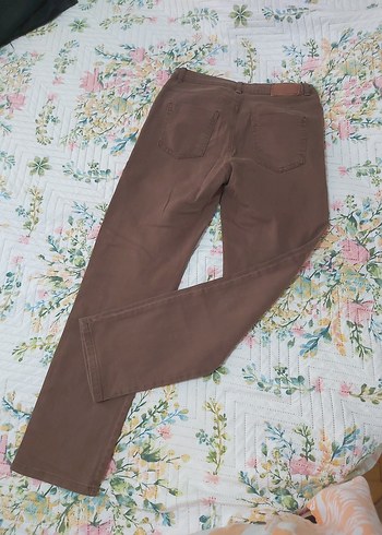 11-12 Yaş Beden kahverengi Renk çocuk Kahverengi Kemerli Regular Fit Kumaş Pantolon