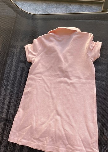 4 Yaş Beden Kızlar için Pembe Polo yaka elbise