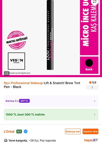 NYX NYX Pembe Likit Eyeliner