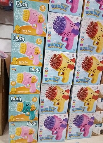 Beden Renk Pilli Ördek Figürlü Köpük Silahı.
