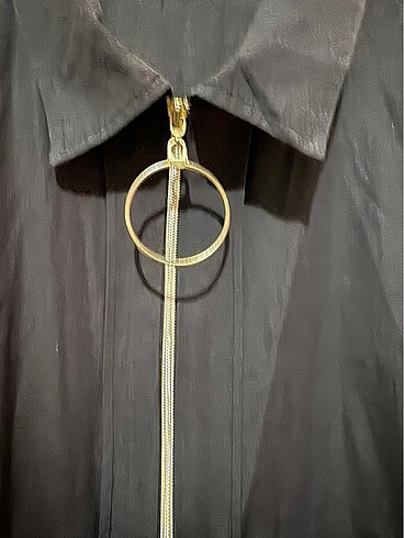 Önden fermuarlı gömlek - Görsel 2