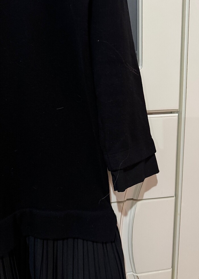 Eteği saten pilise,elbise - Görsel 2