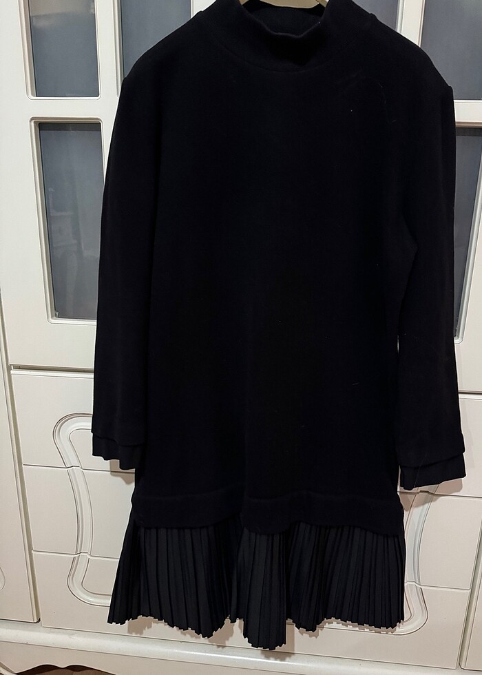 Eteği saten pilise,elbise - Görsel 5