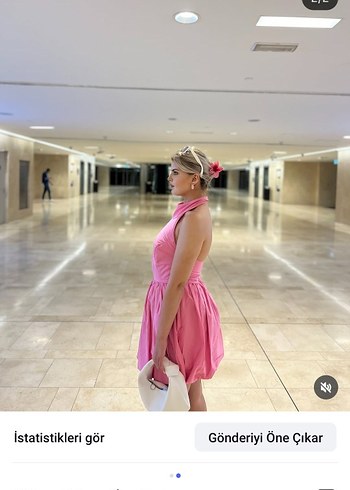 Diğer Pembe Mini Straplez Drapeli Kadın Elbise