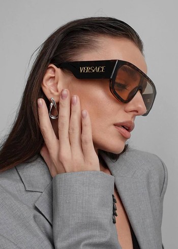Versace Versace Kemer Detaylı Kahverengi Kadın Güneş Gözlüğü