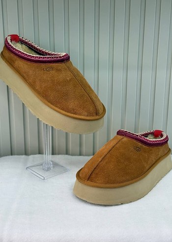 Ugg Kadın Taba Süet Dolgu Topuklu Terlik