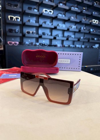 Gucci Parlak Kahverengi Kadın Güneş Gözlüğü