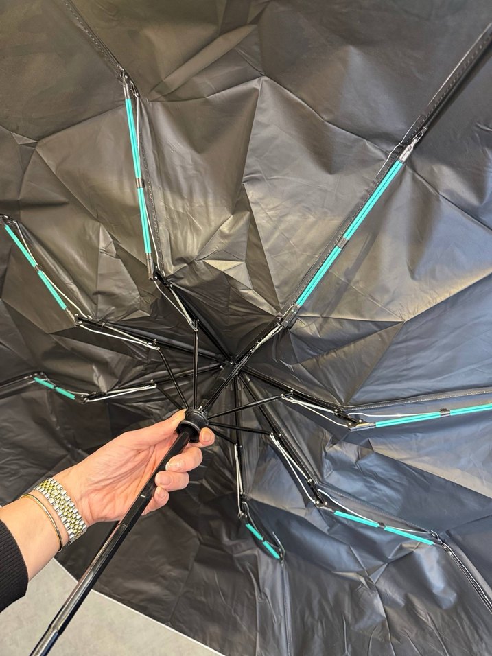 Püsküllü Beyaz Kadın Şemsiye - Görsel 2