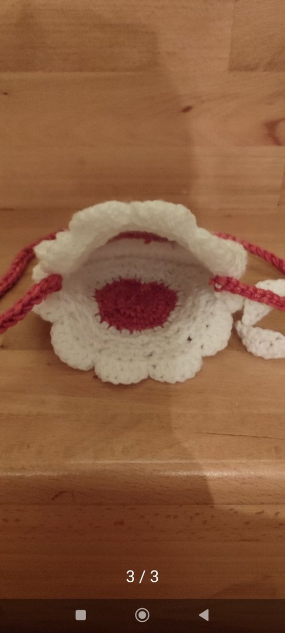 Çiçek Desenli Beyaz Bebek çanta - Görsel 3