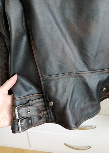 s Beden Desa Deri Biker Ceket