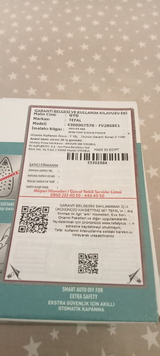 tefal ütü sıfır ürün garantisi var - Görsel 3