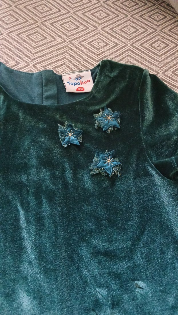 Kız Çocuk Siyah Düğmeli Kısa Kollu Elbise - Görsel 3