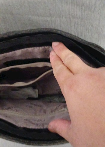 Klasik Siyah Deri Yılan Desenli Kadın Çanta - Görsel 3