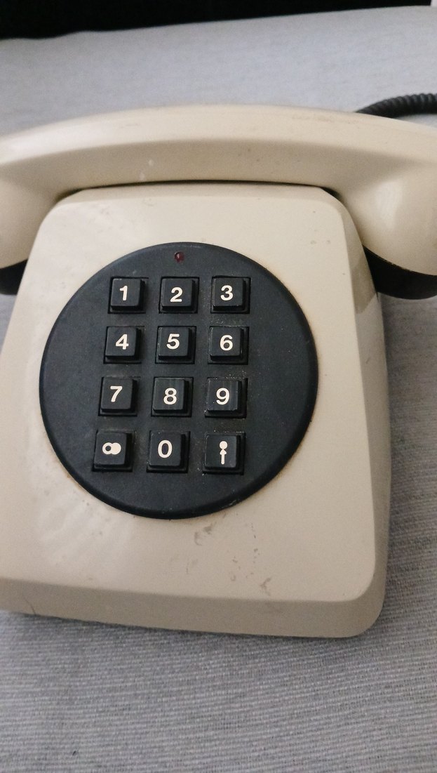 Gri Beyaz Tuşlu Sabit Telefon - Görsel 2