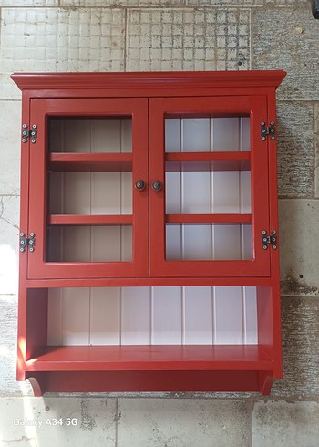 Çocuklar için Kırmızı Raf Dolap - Görsel 2