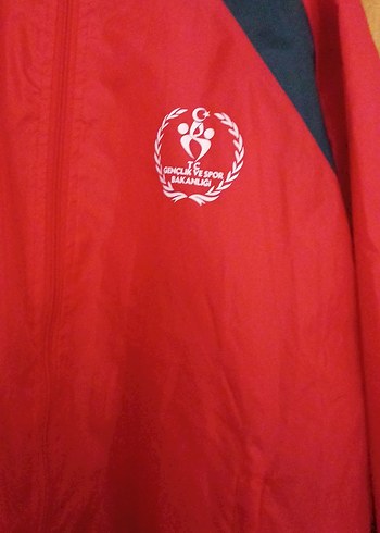 Kırmızı Erkek Spor Rüzgarlık Fermuarlı - Görsel 2