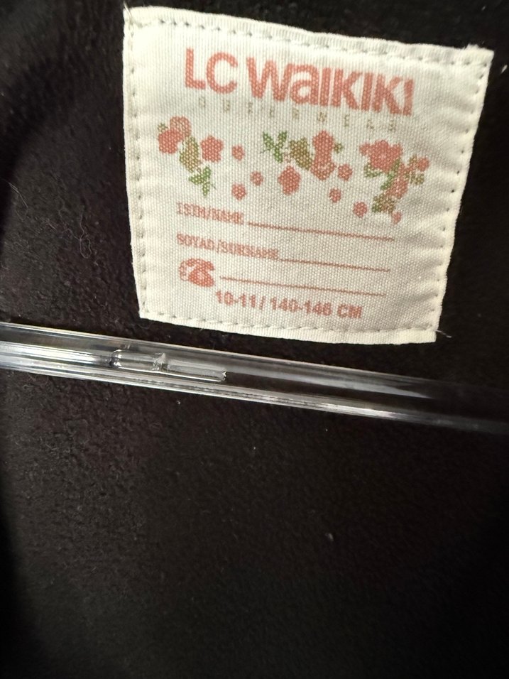 Siyah Kız Çocuk Montu 10-11 yaş - Görsel 3