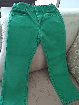 Benetton çağla yeşili kot pantolon 