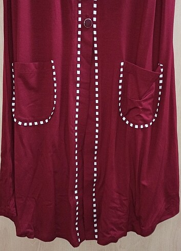 xl Beden bordo Renk Uzun Yelek