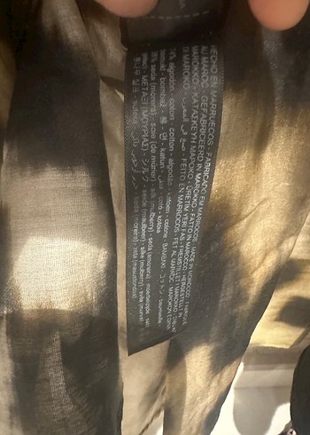 Düğmeli, Uzun Kollu Kahverengi Batik Desenli Kadın Gömlek - Görsel 4