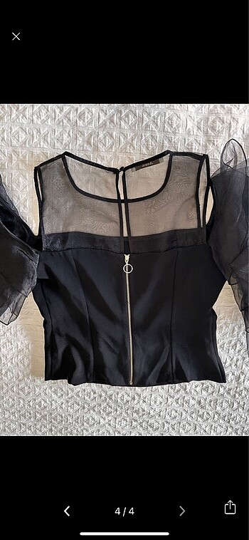 Seçil kolları volanlı özel gün gece için uygun - Görsel 3