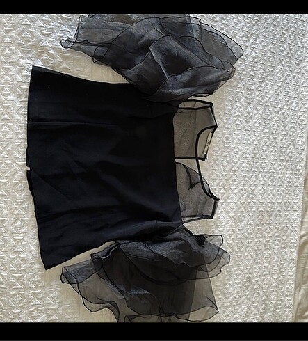 Seçil kolları volanlı özel gün gece için uygun - Görsel 4