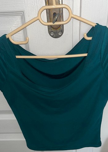 Trendyol & Milla Kadın Koyu Yeşil Mini crop bluz sorunsuz