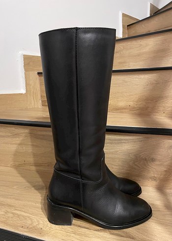 Siyah Topuklu Kadın Çizme - Görsel 2
