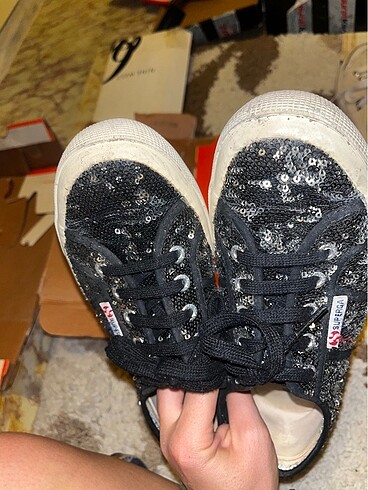 Superga Siyah pullu superga