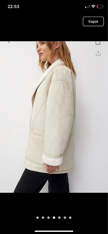 xl Beden ten rengi Renk PULL&BEAR KABAN MONT