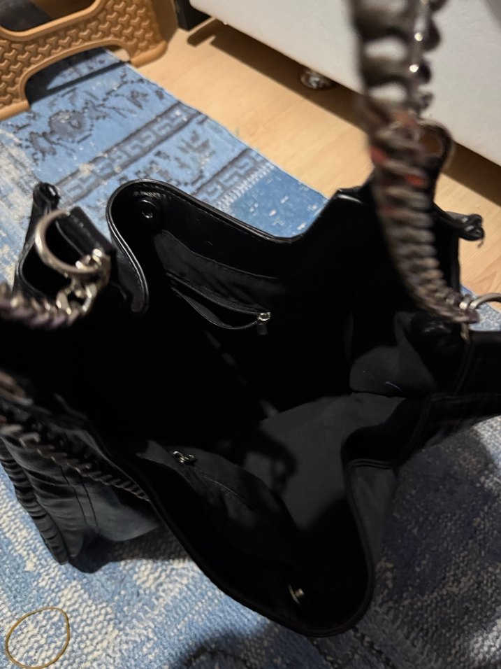 Mavi Yılan Desenli Zincir Detaylı Biker Vücut Zinciri - Görsel 2