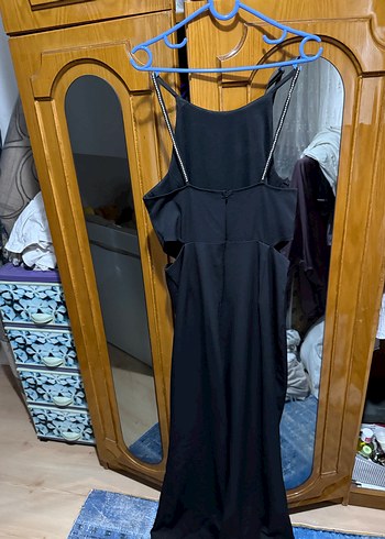 Siyah Kemerli Kadın Uzun Tulum - Görsel 3