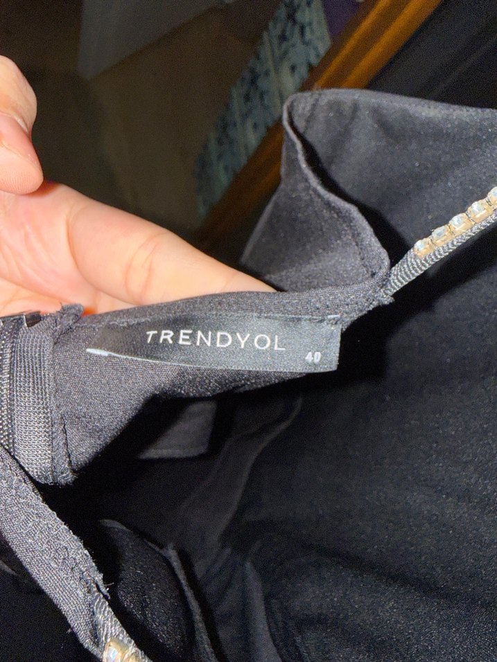 Siyah Kemerli Kadın Uzun Tulum - Görsel 5