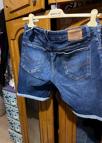 Erkek Mavi Kot Şort - Görsel 3