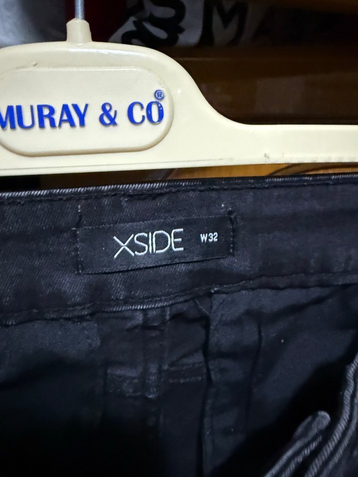 Kemer Detaylı Siyah Bağlama Desenli erkek Kot Pantolon - Görsel 3