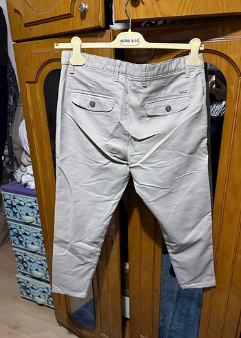 Bej Pamuklu Erkek Günlük Pantolon - Görsel 3