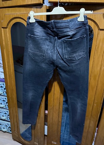 Gri Erkek Bol Kesim Kot Pantolon - Görsel 3