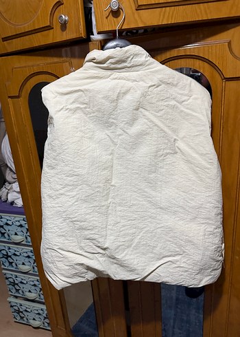 Düğmeli Beyaz Keten Midi Yelek - Görsel 2