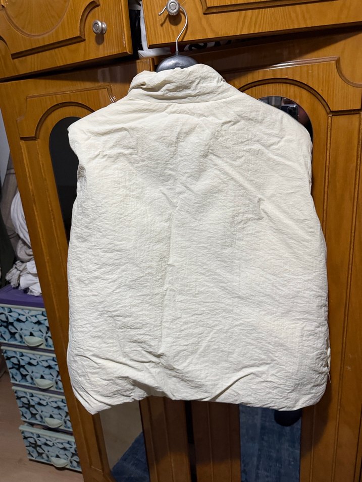 Düğmeli Beyaz Keten Midi Yelek - Görsel 2